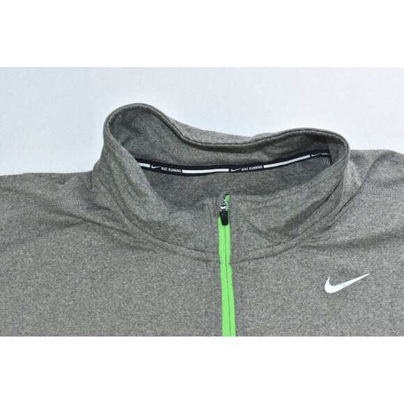 Nike Dri-Fit Element Men's Sweatshirt Size L 1/2 Zip Gray Long Sleeve -Flaws- - Picture 2 of 14